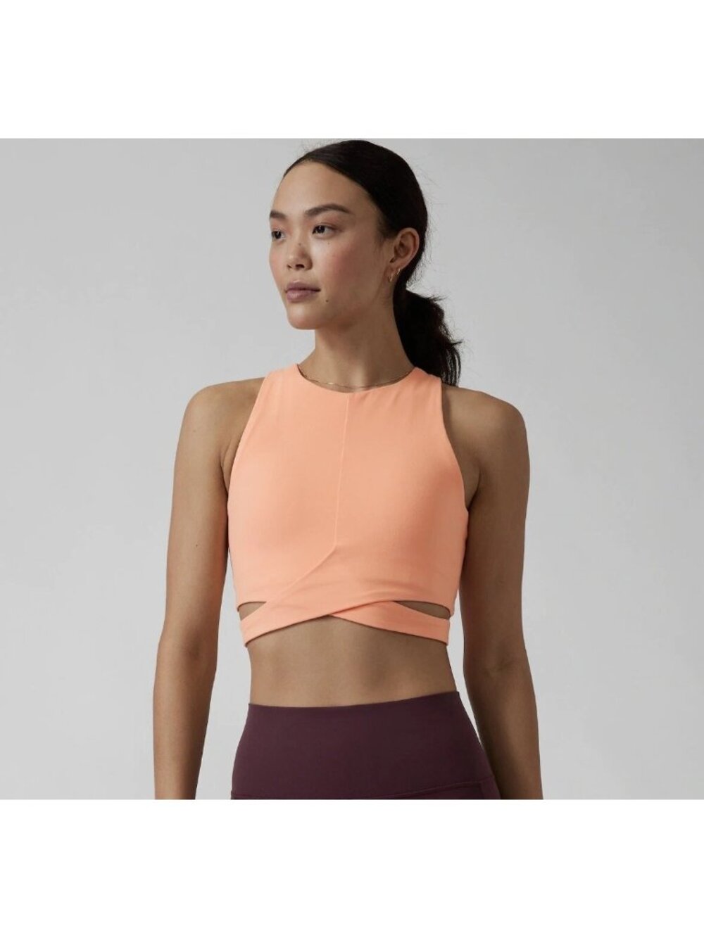 Athleta Conscious Cut Out Crop Bra Top Large